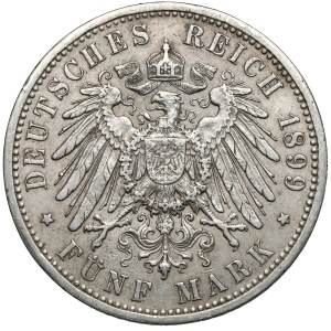 Hessen, 5 marks 1899-H - rare
