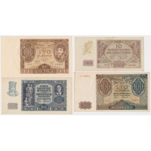 Zestaw 10 - 100 zł 1934-1941 (4szt)