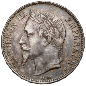 France, Napoleon III, 5 francs 1868, Paris