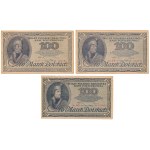100 mkp 1919 February - set of 3 pcs. - each of a different variety