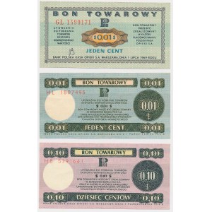 PEWEX, 2x 1 and 10 cents 1969-1979 - set (3pcs)