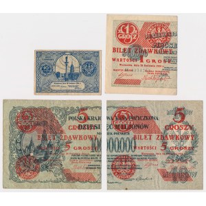 Set of 1, 2x 5 and 10 gr 1924 (4pcs)