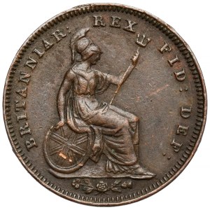 UK, George IV, 1/3 farthing 1827