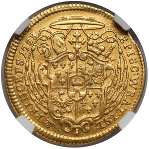 Slesia, Filip Ludwik von Sinzendorf, Ducato 1738 DG, Nysa - RARO