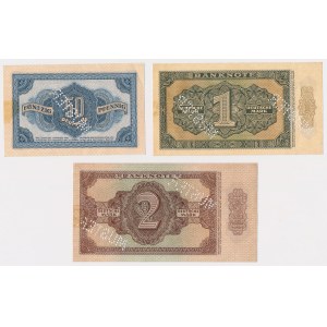 MUSTER, Germany, 50 Pfennig, 1 and 2 Mark 1948 - set (3pcs)