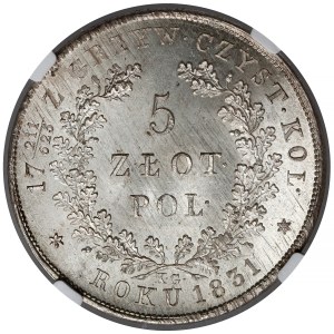 Powstanie Listopadowe, 5 złotych 1831 KG