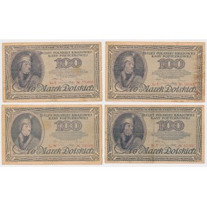 100 mkp 1919 February - Ser. S, U, W, Z - set (4pcs)