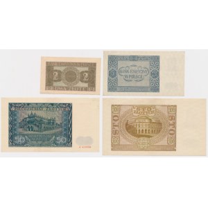 2, 5, 50 and 100 zloty 1940-1941 - set (4pcs)