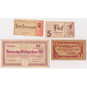 Set - 2pc local and 2pc toy banknotes