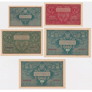 Set 1/2 - 10 mkp 1919-1920 (5pcs)