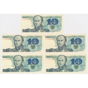 10 zl 1982 - A, K - set (5pcs)