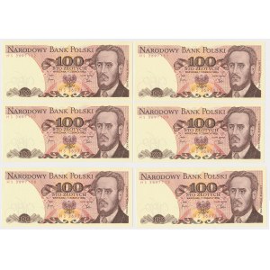 PLN 100 1982 - HS - consecutive numbers - set (6pcs)