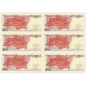 PLN 100 1982 - HS - consecutive numbers - set (6pcs)