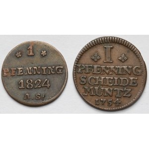 Germany, Fenigi 1754-1824 - set (2pcs)