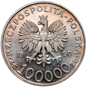 100,000 PLN 1990 Solidarity - variety A