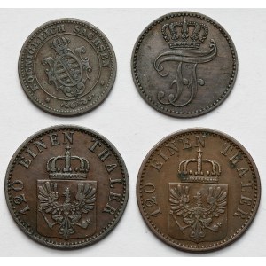 Germany, 2-3 fenigs 1852-1870 - set (4pcs)