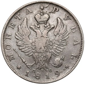 Russia, Alessandro I, Rublo 1819, San Pietroburgo