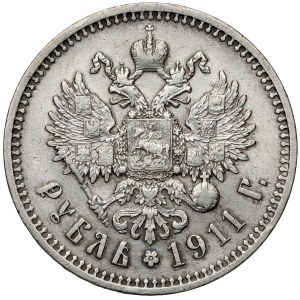 Russia, Nicholas II, Ruble 1911 EB, St. Petersburg