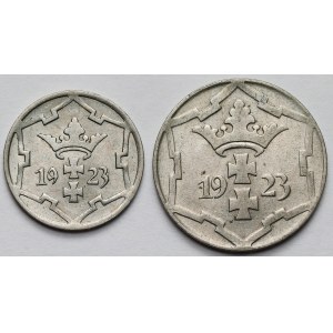 Danzig, 5 and 10 fenigs 1923 - set (2pcs)