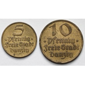 Danzig, 5 and 10 fenigs 1932 - set (2pcs)