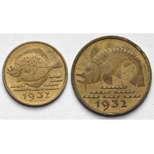 Danzig, 5 and 10 fenigs 1932 - set (2pcs)