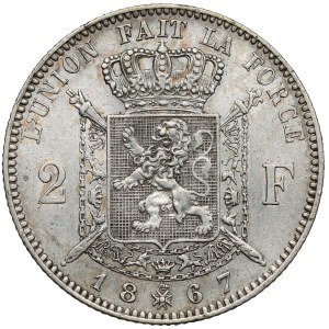 Belgien, Leopold II., 2 Franken 1867