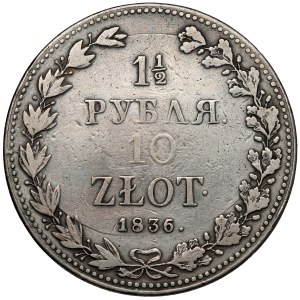 1-1/2 rubľa = 10 zlotých 1836 MW, Varšava