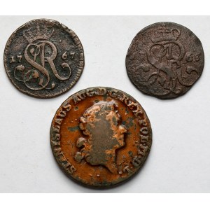 Poniatowski, Penny und Trojak 1767-1794 - EINSCHLIESSLICH DES ZEICHENS (3 St.)