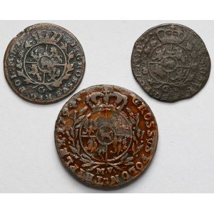 Poniatowski, Penny und Trojak 1767-1794 - EINSCHLIESSLICH DES ZEICHENS (3 St.)
