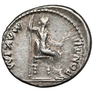 Tyberiusz (14-37 n.e.) Denar, Lugdunum - Tribute penny - piękny