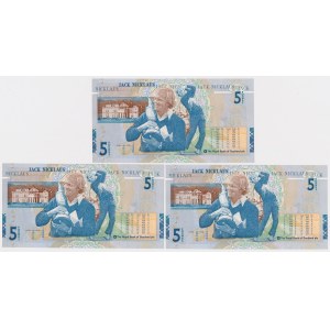 Scozia, 3x 5 sterline 2005 - numeri consecutivi - set (3 pz)