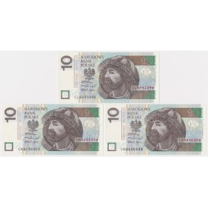10 PLN 2025 - CL, CN - 6993996, 9298929 e 9496949 - radar (3 pezzi)