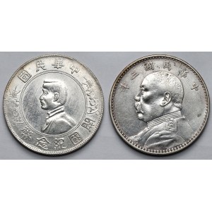 China, Republic, Yuan / Dollar 1914 and 1927 - set (2pcs)