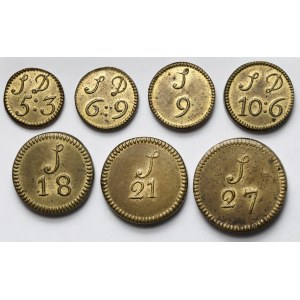 England, Pharmacy weights - set (7pcs)