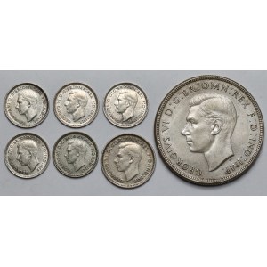 Australia, from 3 pence to Crown - set (7pcs)