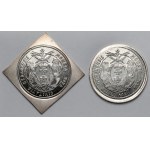 SILVER clip and medal for the 1000th anniversary of Gdansk 1997 - RARE (2pcs)