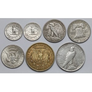 USA, SILVER coins - set (7pcs)