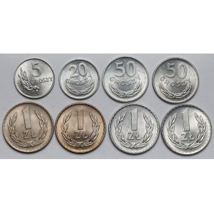 5 pennies - 1 zloty 1949-1972 - set (8pcs)