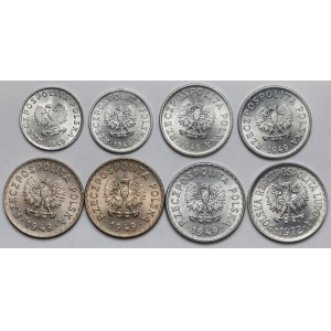 5 pennies - 1 zloty 1949-1972 - set (8pcs)