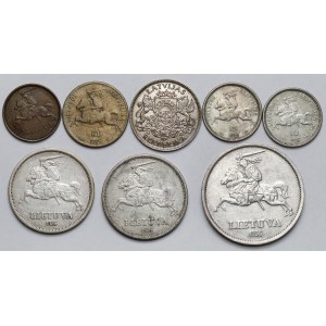 Lithuania / Latvia, set of coins, including SILVER (8pcs)