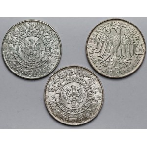 Mieszko and Dabrowa 100 gold 1966, including sample SILVER - set (3pcs) 500