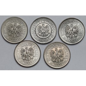 20,000 PLN 1993-1994 - set (5pcs)