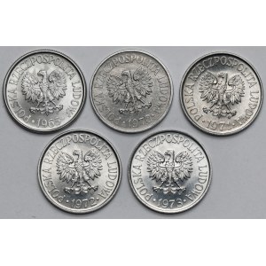 50 penny 1965-1973 - bellissimo - set (5 pezzi)