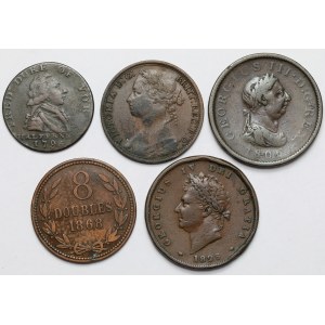Great Britain, York, Guernsey - set (5pcs)
