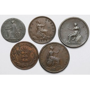 Great Britain, York, Guernsey - set (5pcs)