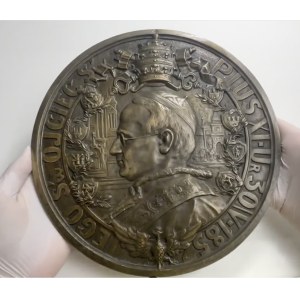 Medallion (26.5cm) Pope Pius XI 1929 - B.RZADKI