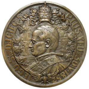 Medallion (26.5cm) Pope Pius XI 1929 - B.RZADKI