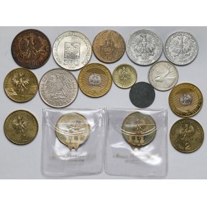Set of coins mainly PRL / Third Republic, including SILVER (16pcs)