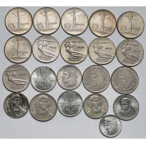10 and 20 gold 1964-1975 - set (21pcs)