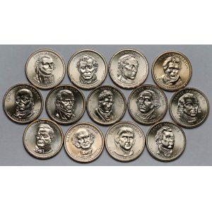 USA, commemorative dollars - presidents - set (13pcs)